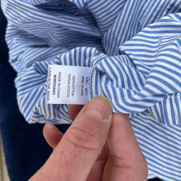 Love Tree cotton button down cropped top - Picture 3 of 5